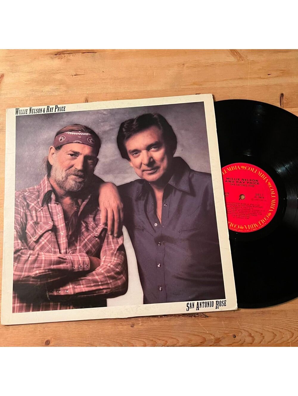 Willie Nelson & Ray Price - San Antonio Rose 33rpm VG+ VR21